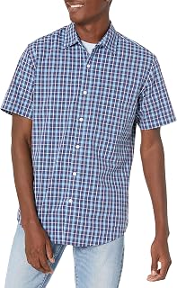 Amazon Essentials Mens Regular-Fit Short-Sleeve Poplin Shirt
