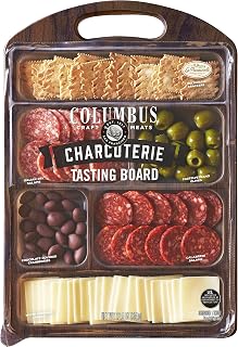 COLUMBUS Charcuterie Board, Gourmet Meat and Cheese Tray, 12.5 Oz | Charcuterie Tasting Board for Parties and Events