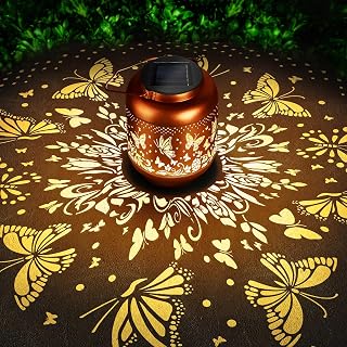 birthday gifts for women mom grandma solar lantern outdoor waterproof gardening gifts for women butterfly garden decor hanging solar lights decor