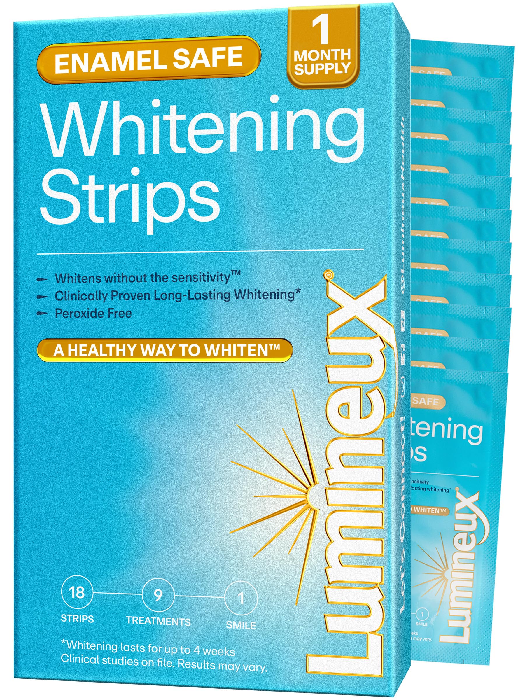 Lumineux Teeth Whitening Strips by Oral Essentials - 7 Treatments Dentist Formul