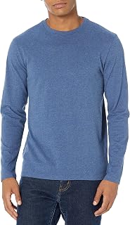 Amazon Essentials Men's Regular-Fit Crewneck Long-Sleeve T-Shirt, Casual Cotton Jersey