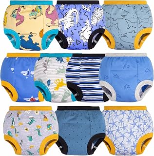 BIG ELEPHANT Toddler Potty Training Underwear, 100% Cotton for Boys &amp; Girls | Multi-Layer Absorbent Liner for Small Accidents, Wetness Awareness, Easy Pull-On Fit, Washable for Daytime Potty Training