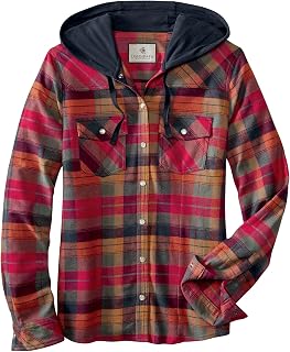 Legendary Whitetails Lumber Jane Hooded Flannel Shirt with Buttons for Women