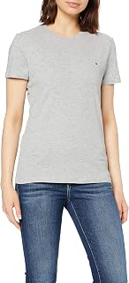 Tommy Hilfiger Women's Short-Sleeved T-Shirt New Crew Neck Tee Slim Fit