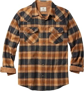 Legendary Whitetails Men's Shotgun Western Flannel Shirt with Button Down (Pack of 1)