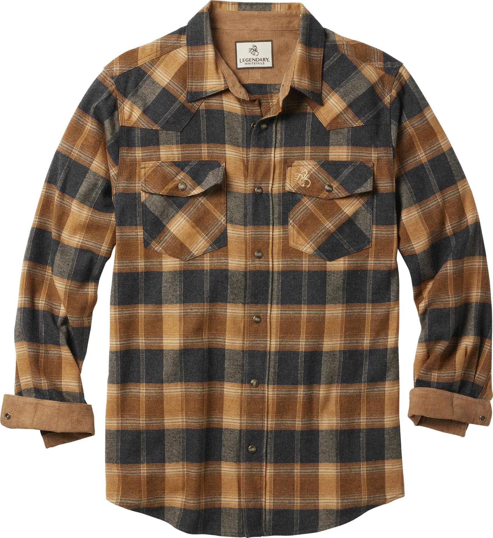 Legendary Whitetails Men's Shotgun Western Flannel Shirt with Button Down (Pack 