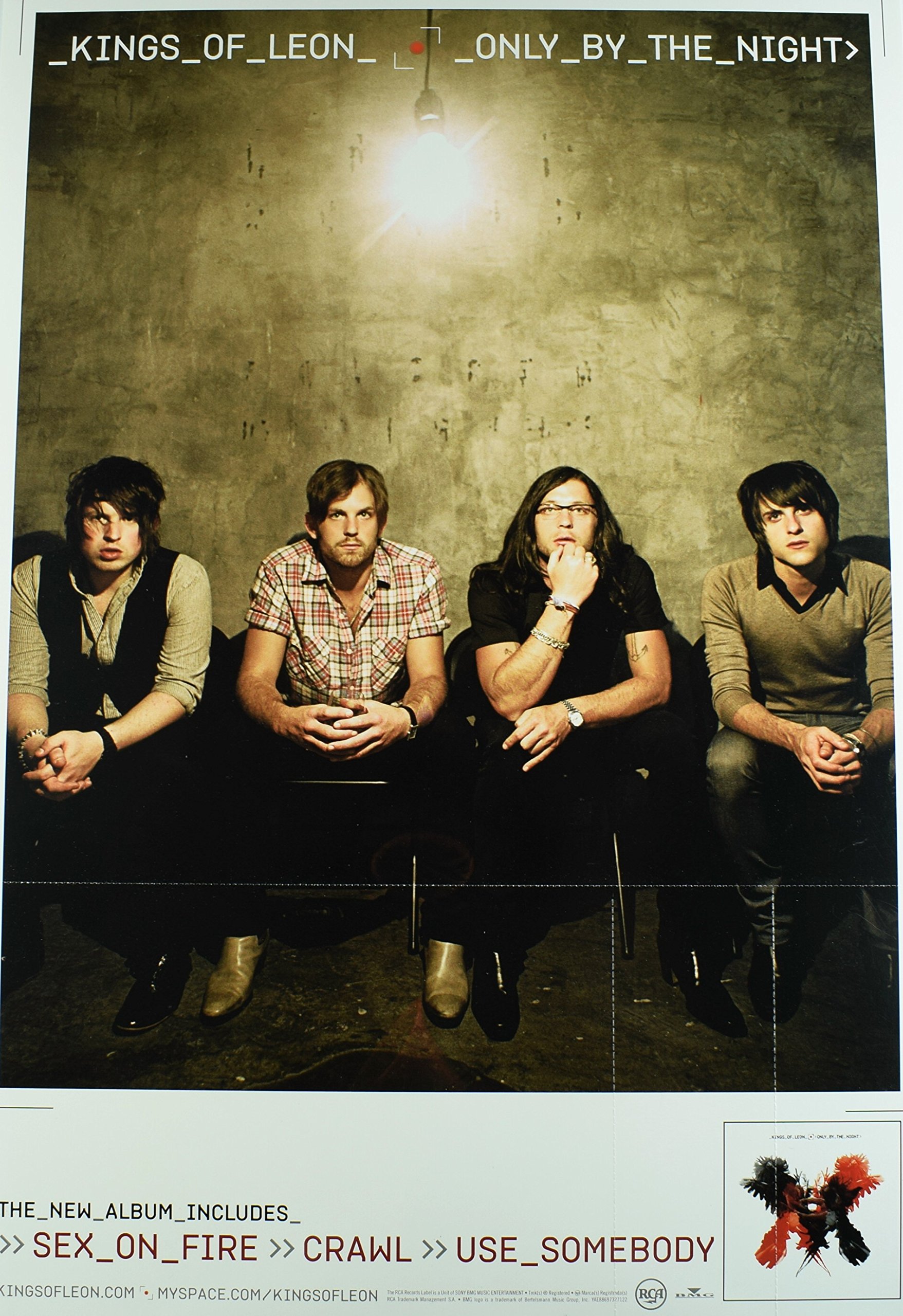 Kings Of Leon, Only By The Night, Original Release Store Advertising Poster 12" 
