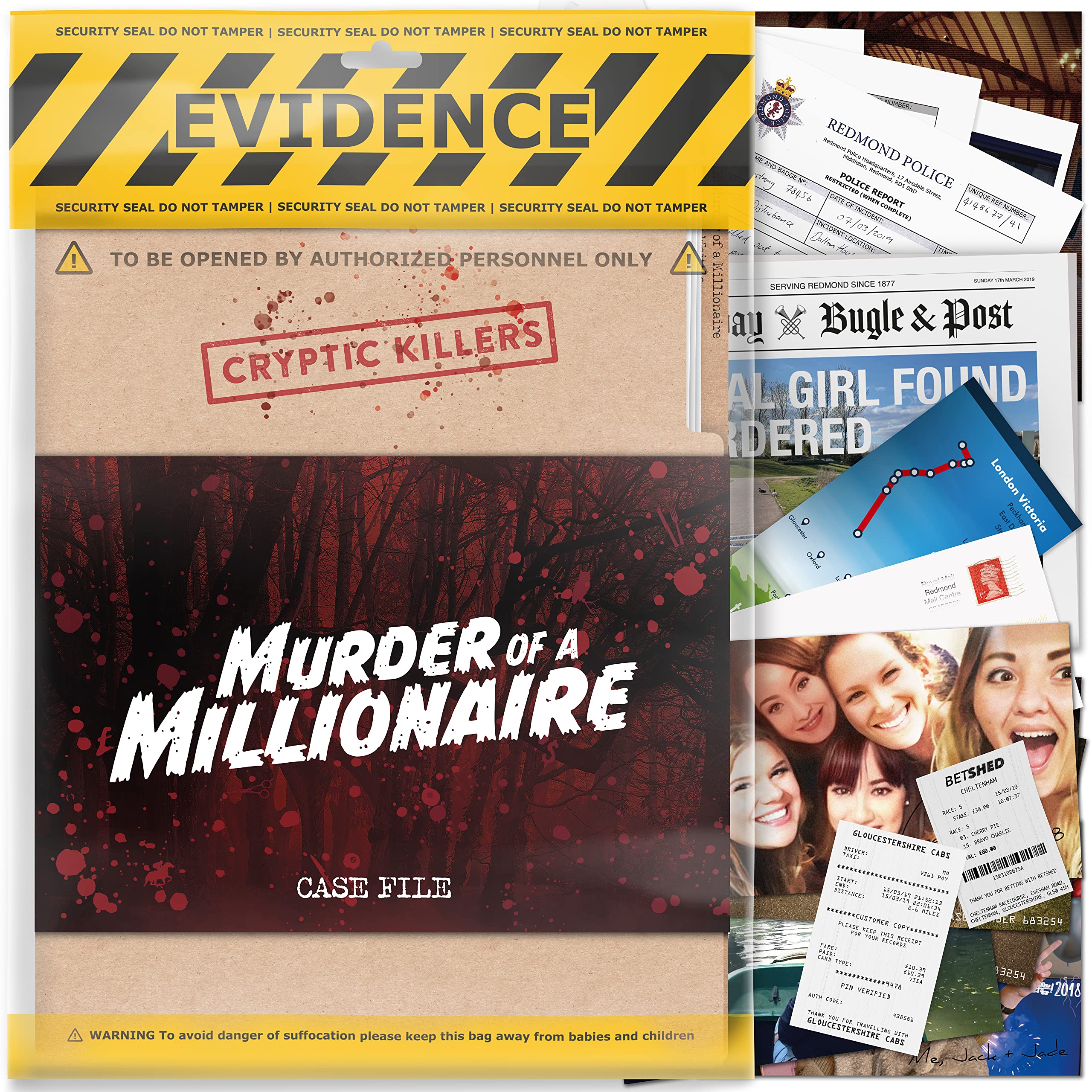 Cryptic Killers Unsolved murder mystery game - Cold Case Files Investigation Det