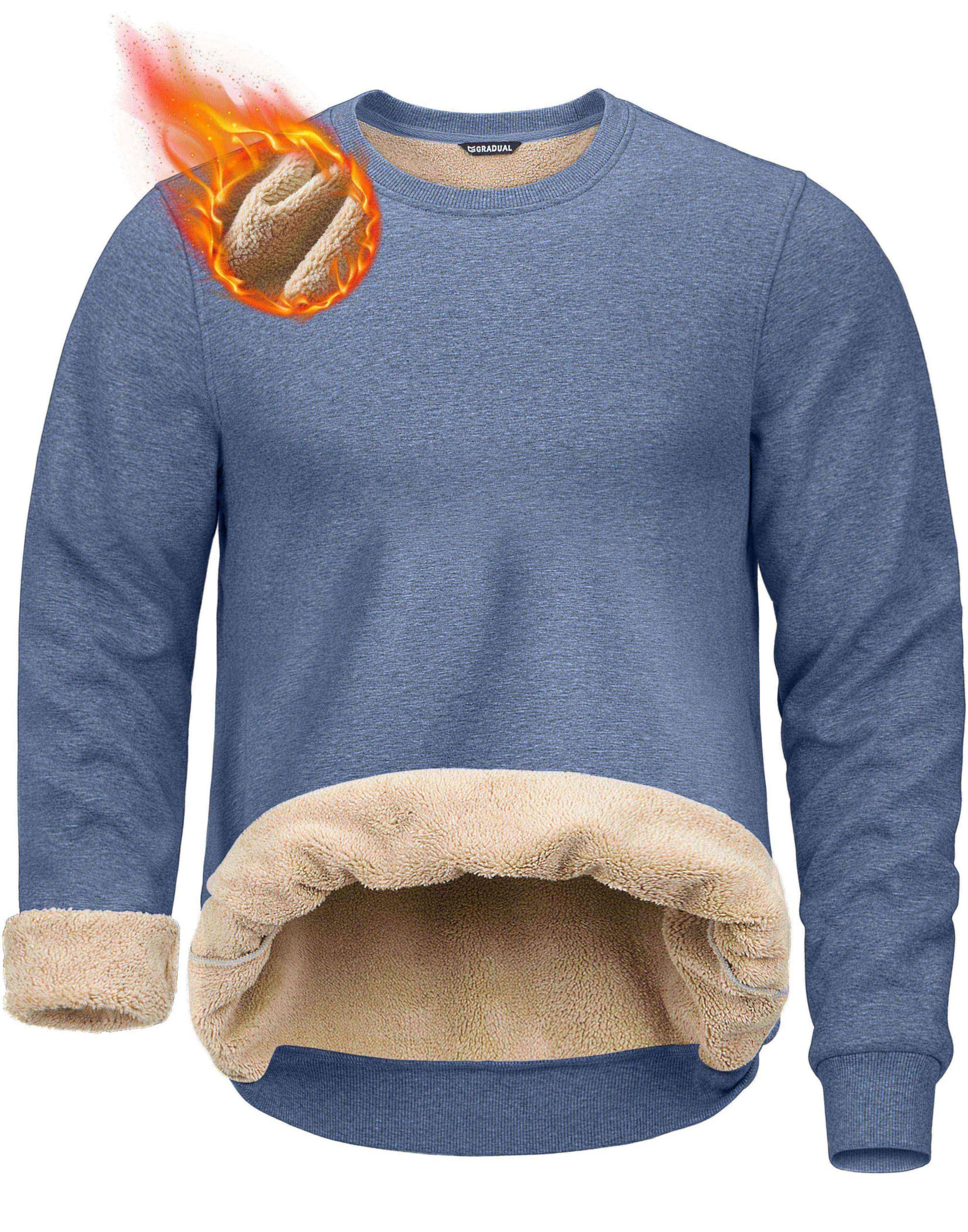 G Gradual Sherpa Lined Sweatshirts for Men Fleece Pullover