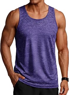TACVASEN Men's Tank Tops Quick Dry Sleeveless Workout Muscle Shirt Athletic Bodybuilding Gym Performance Tee Shirts