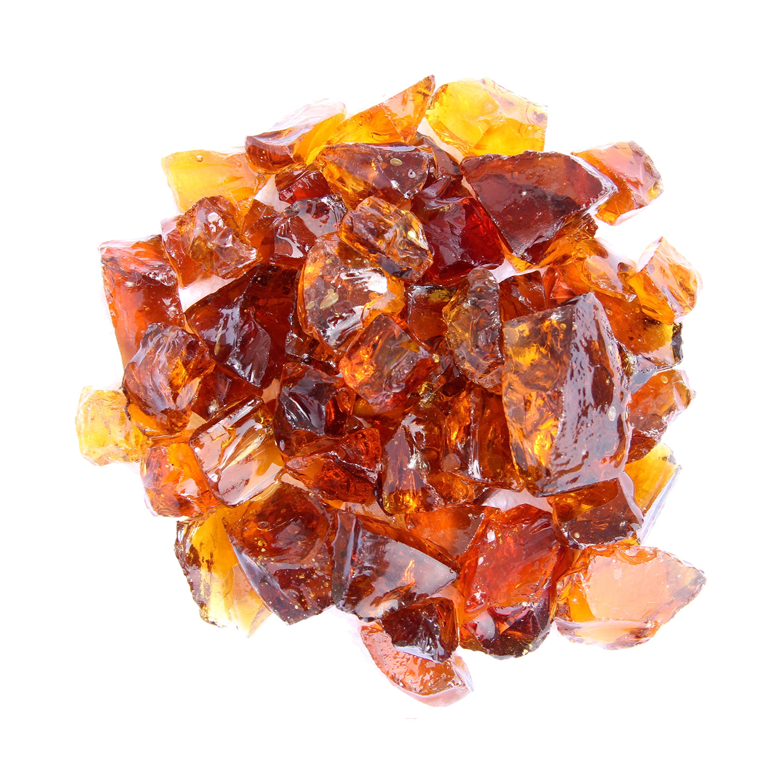 Hiland Fire Pit Glass, Amber, 10lb