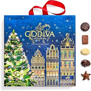 GODIVA Limited Edition Luxury Chocolate Advent Calendar 2026, 24 pc | 24-Pc Milk, Dark & White Chocolate Limited Edition Advent Calendar, 24-Door Holiday & Christmas Countdown, Gift-Ready Design