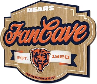 YouTheFan NFL Chicago Bears FanCave Wall Art | Ready-To-Hang, 3D Multi-Layered Construction, Floating Wall Mount Design, Great Fan Gift, Officially Licensed Artwork