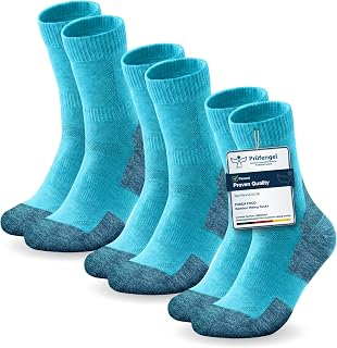 PANDA FOOD Bamboo Rayon Hiking Socks, Anti-Blister, Warm Breathable Padded Sports Socks for Men and Women, Pack of 3