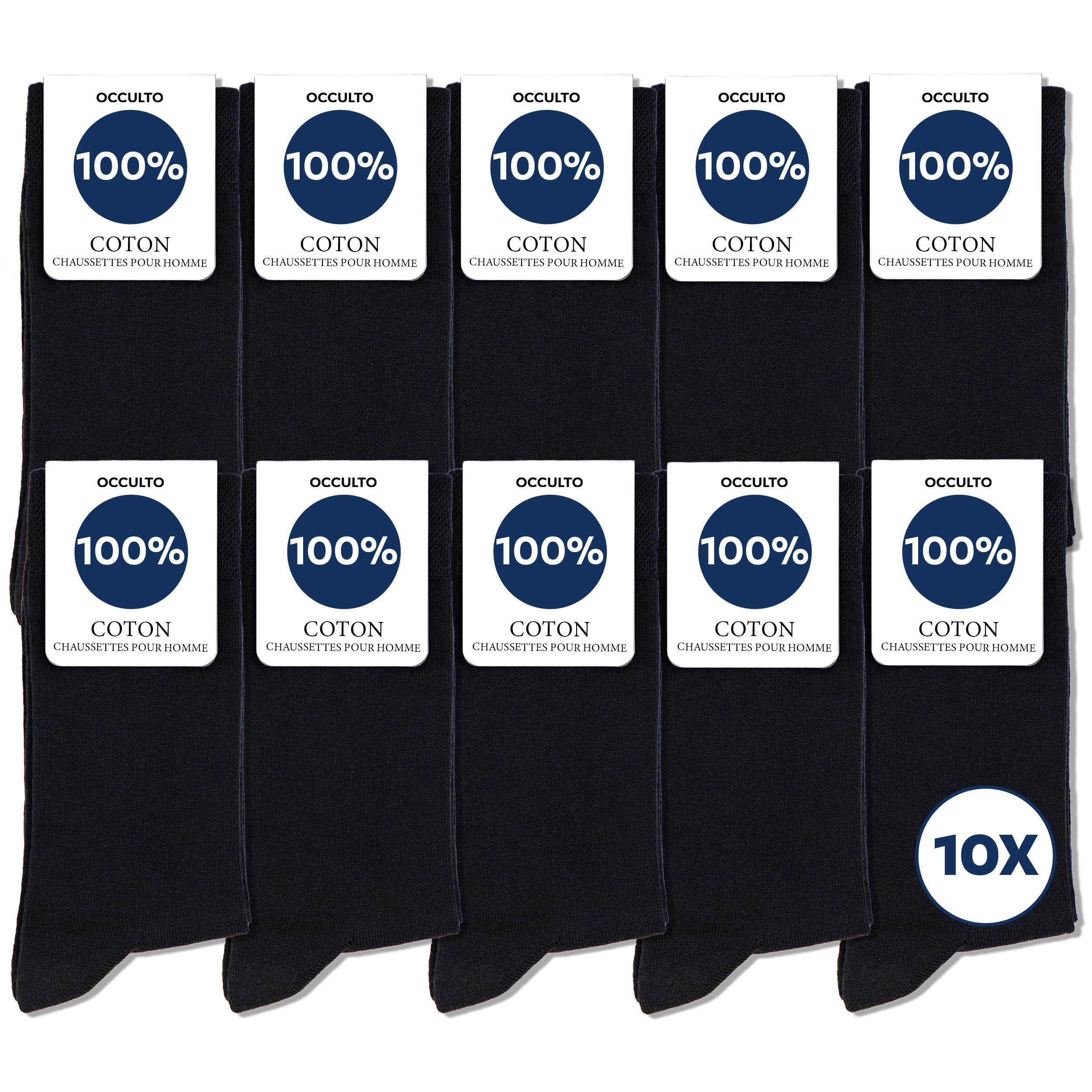 Occulto men's socks 100% cotton pack of 10-20 pairs (Model: Ingo)