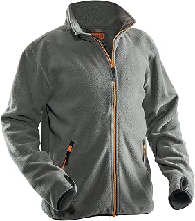 Jobman Men's Polyester Fleece Jacket, Medium, Dark Grey