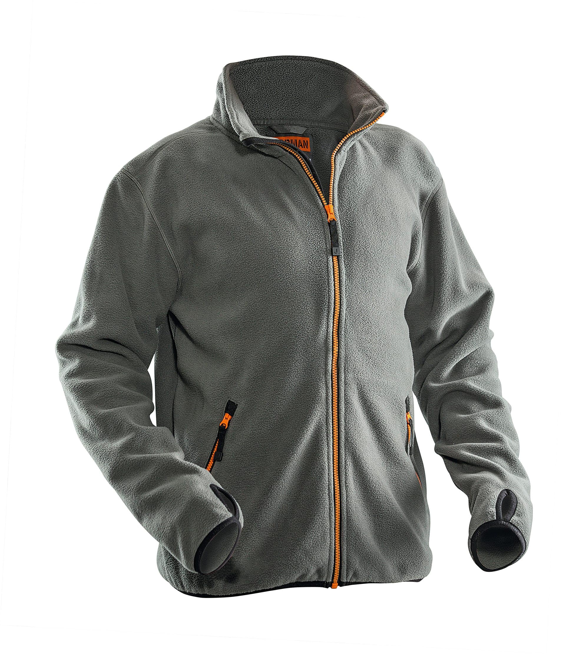 Jobman Men's Polyester Fleece Jacket, Medium, Dark Grey