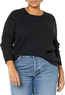 Amazon Essentials Women's Lightweight Long Sleeve Cable Knit Sweater