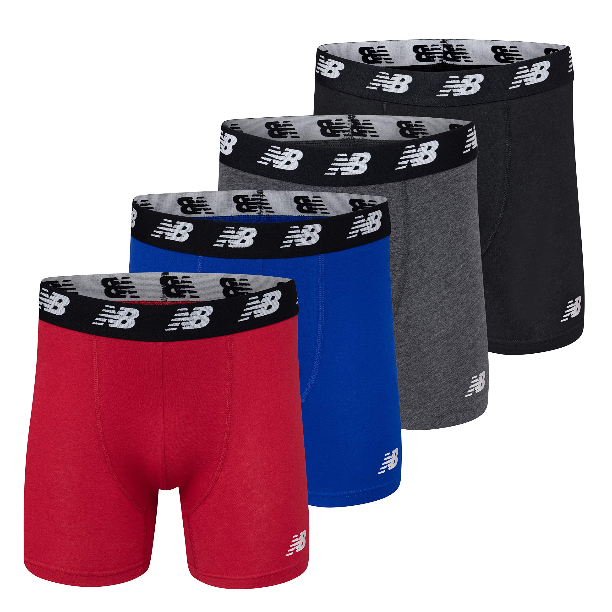 New Balance Men's 5 No Fly Cotton Performance Boxer Briefs (3-Pack Or 4-Pack) Re