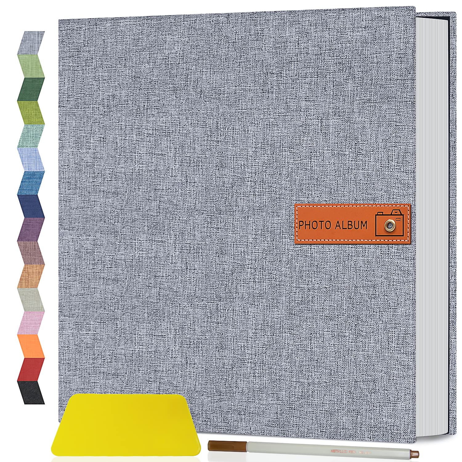 Popotop Large Photo Album Self Adhesive 4x6 5x7 8x10 Scrapbook Album DIY Picture