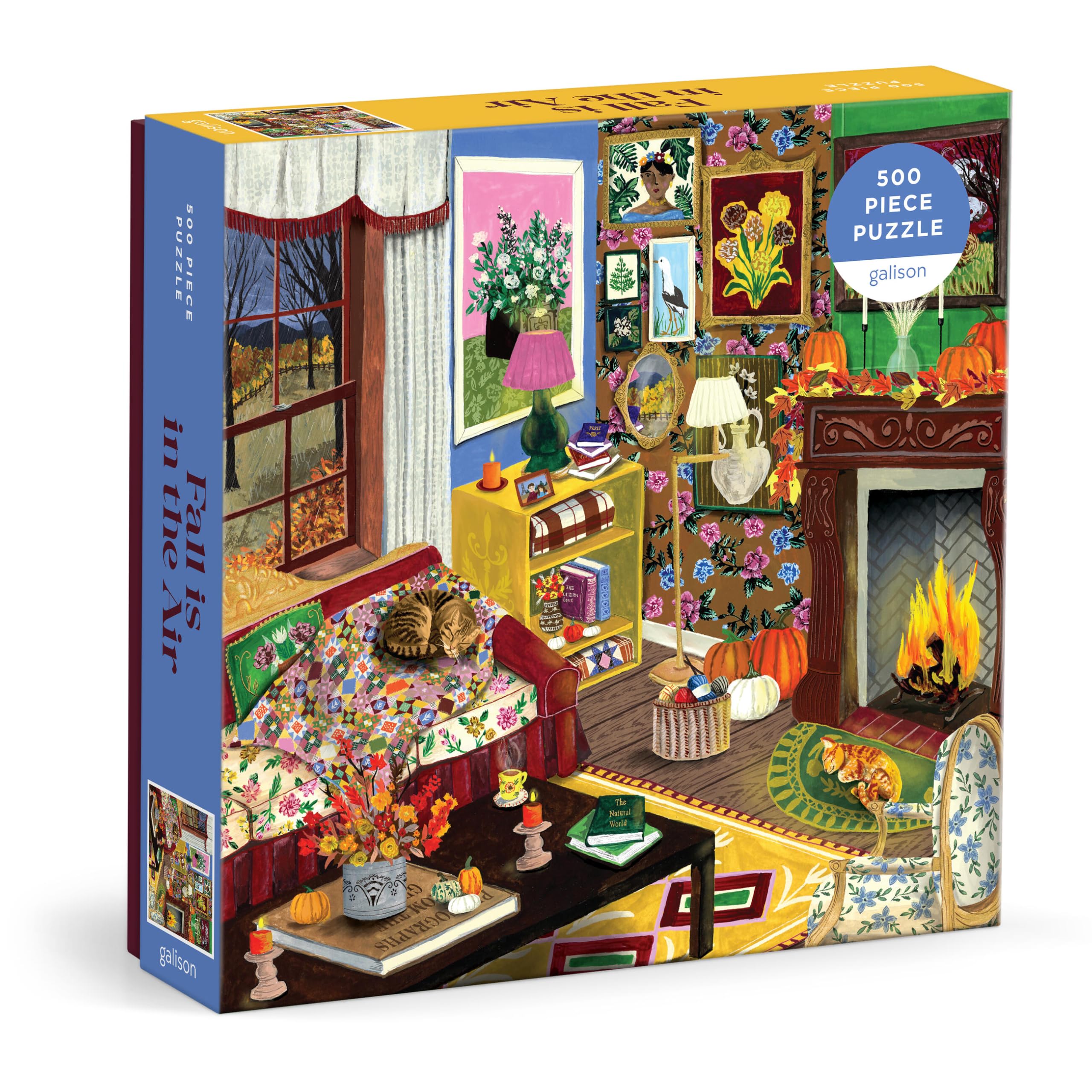 Galison Fall is in the Air Puzzle – 500 Piece Autumn Jigsaw Puzzle with Cozy Fal