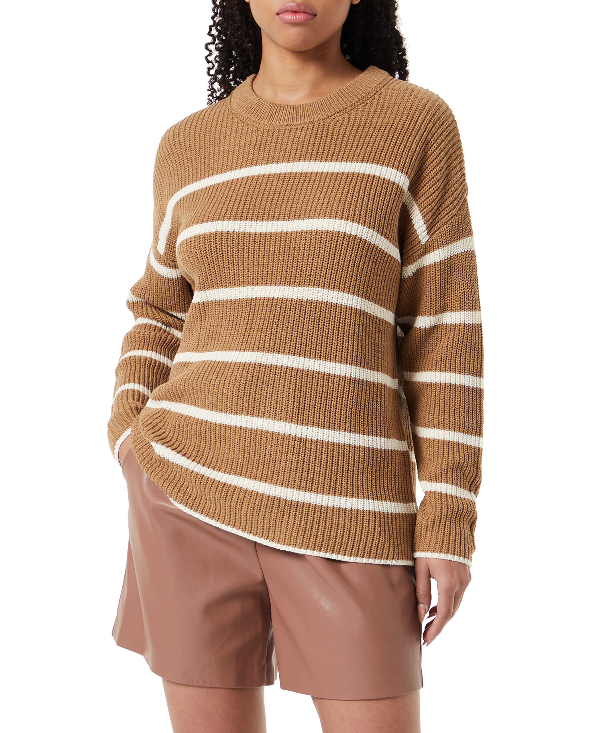 ONLY Onlpernille LS Stripe O-Neck Knt Noos Women's Knitted Sweater