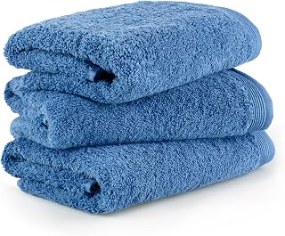 Möve Superwuschel Set of 3 Hand Towels, 50 x 100 cm, Made in Germany, 100% Cotton, Cornflower Blue