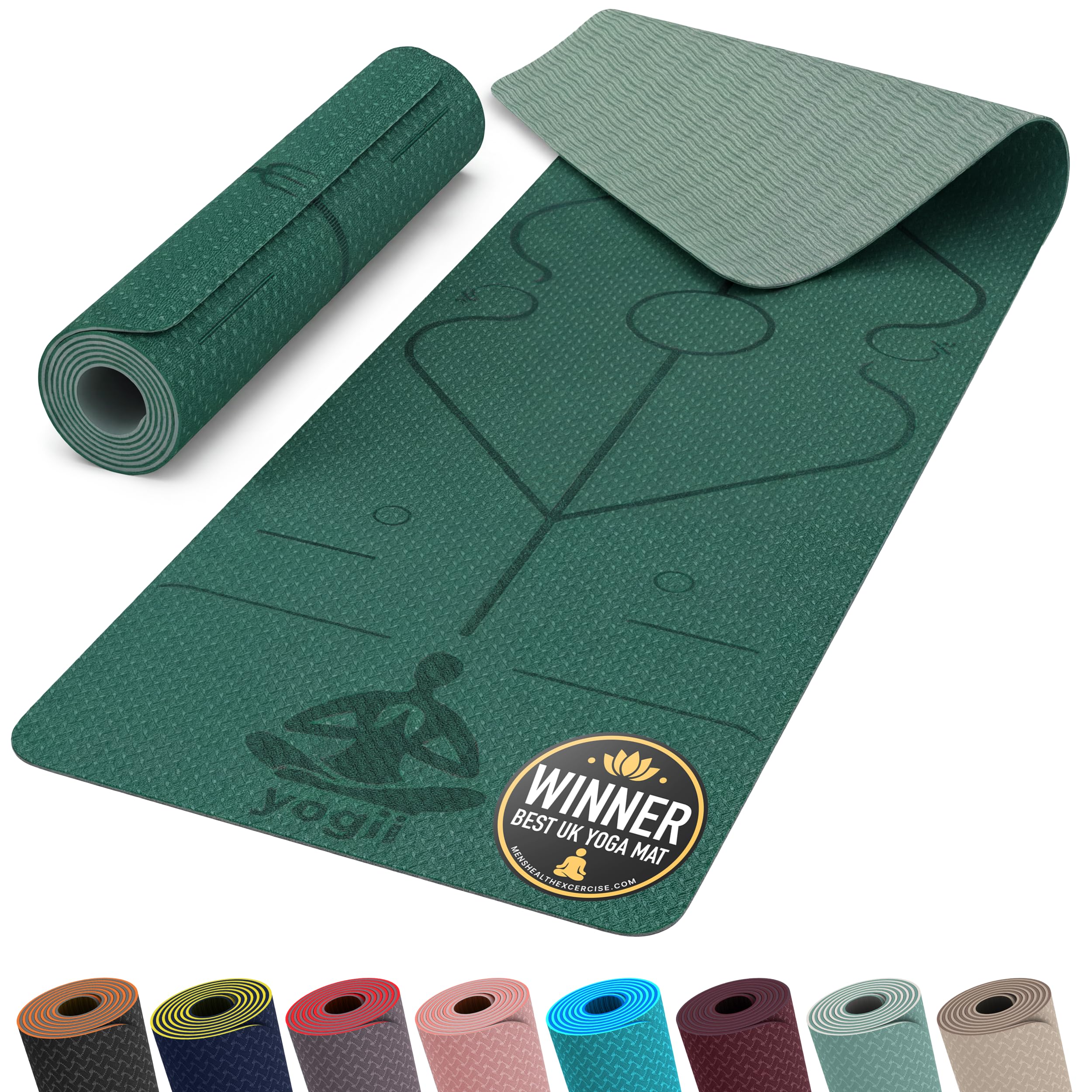 Yogii Yoga Mat - Non-Slip 6mm Thick TPE & Travel-friendly Yoga Mat - Perfect for
