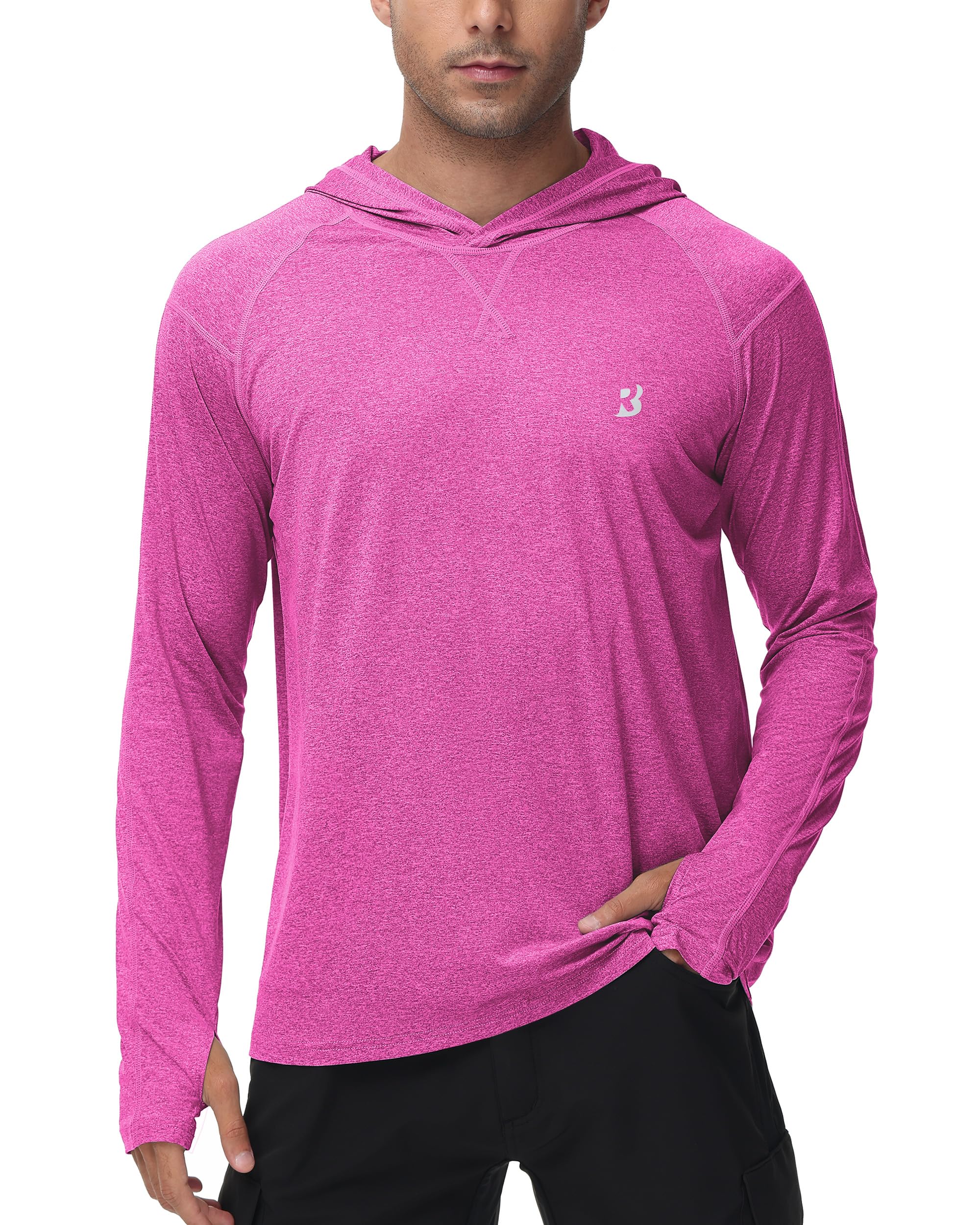 Roadbox Men's UPF 50+ Fishing Shirts, Long Sleeve UV Sun Protection Hoodie
