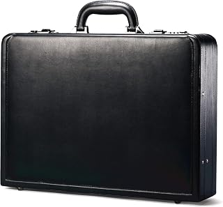 Samsonite Bonded Leather Attache, Black, One Size
