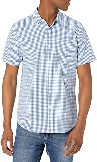 Amazon Essentials Men's Regular Fit Short Sleeve Poplin Shirt