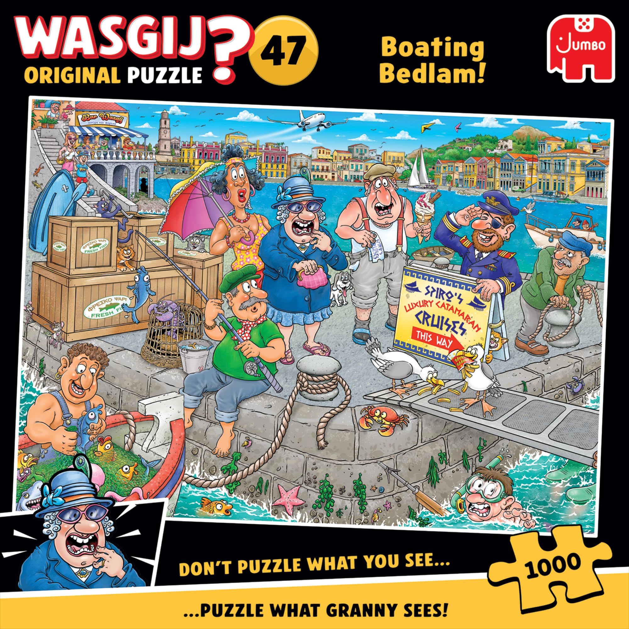 Wasgij Original 47 - Boating Bedlam - 1000 Piece Adults Jigsaw Puzzle | Challeng