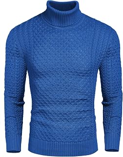 COOFANDY Men's Turtleneck Long Sleeve Pullover Sweater
