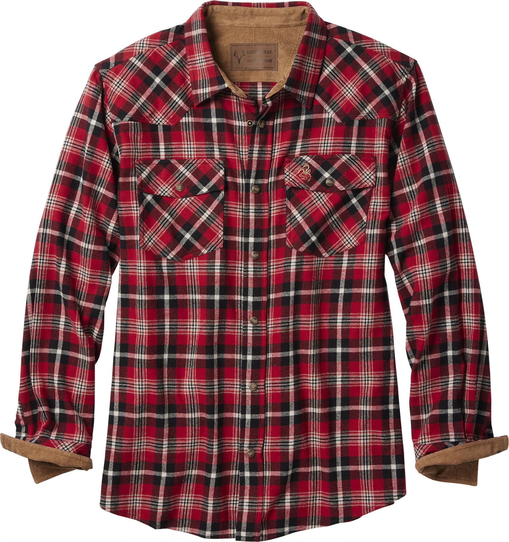 Legendary Whitetails Men's Shotgun Western Flannel Shirt with Button Down (Pack 