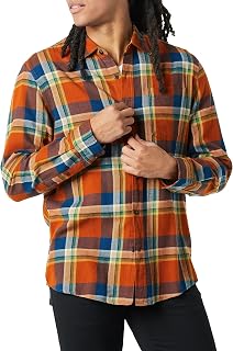 Amazon Essentials Herren Langarm-Flanellhemd