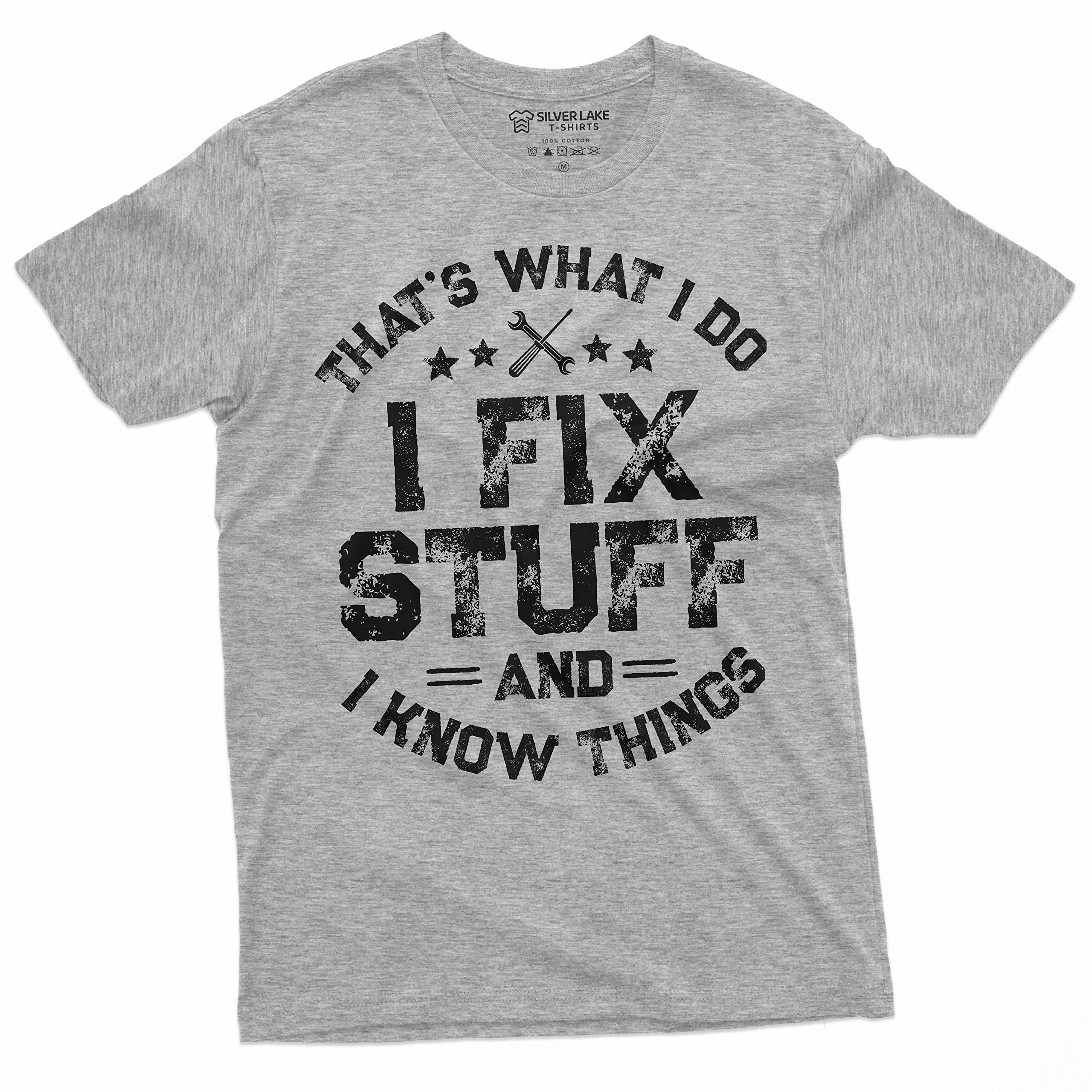 Men's Funny I fix Stuff T-Shirt Mechanic Engineer Garage Tee Shirt