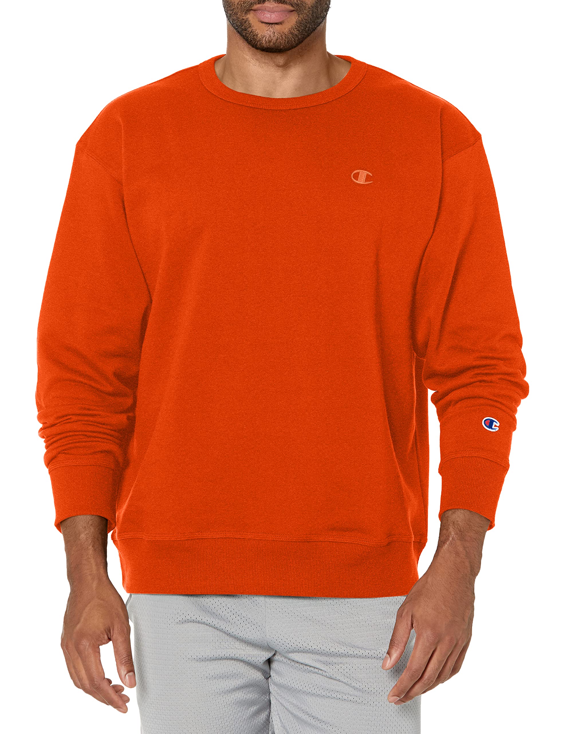 Champion Powerblend Fleece Crew, Script Logo Men's Tracksuit Top