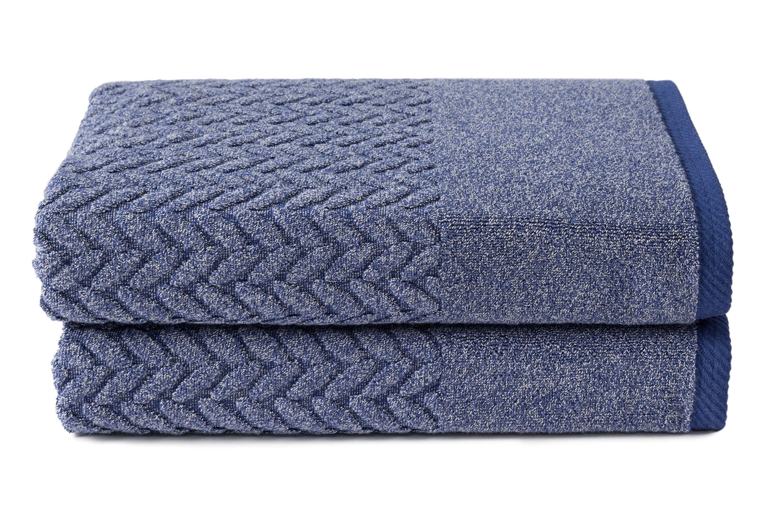 Texere 100% Organic Cotton Bathroom Towel, Textured Jacquard 650 GSM Premium Lar