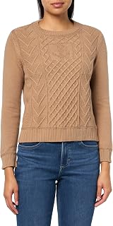 Nautica Women's Long Sleeve Anchor Crewneck Sweater Pullover