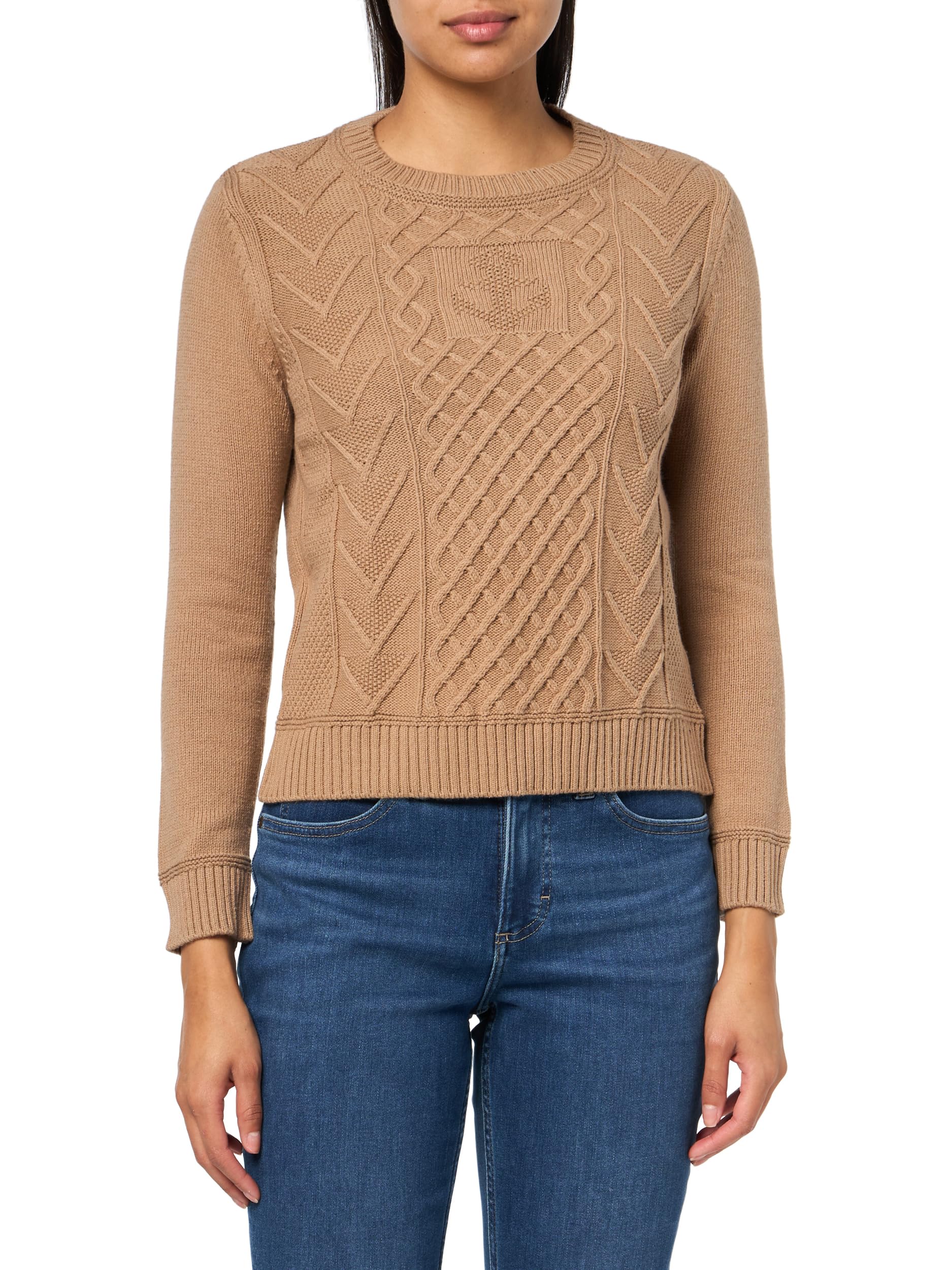 Nautica Women's Long Sleeve Anchor Crewneck Sweater Pullover