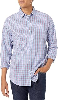Amazon Essentials Men's Casual Long Sleeve Straight Fit Poplin Shirt