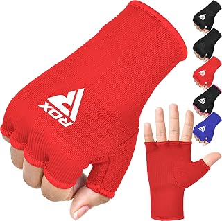 RDX Boxing Hand Wraps Inner Gloves for Punching - Half Finger Elasticated Bandages under Mitts Fist Protection - Adults & Kids, Great for MMA Muay Thai Kickboxing, Martial Arts Training Combat Sports