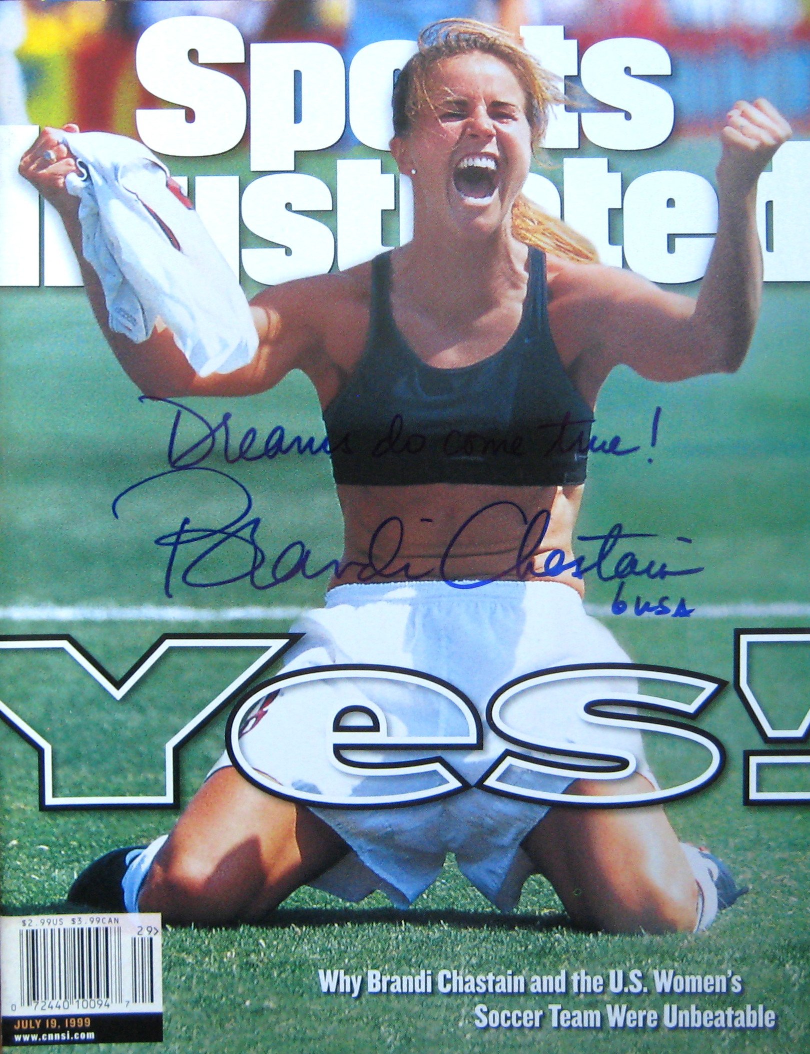 Chastain, Brandi 7/19/99 autographed magazine
