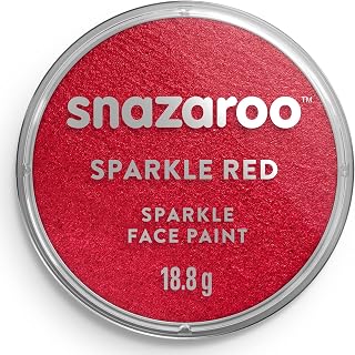 Snazaroo - Face and Body Paint - Glitter Red - 18ml - Fancy Dress Face Paint for Children and Adults