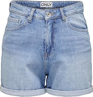 ONLY ONLJOSEPHINE Female Denim Shorts High Waist Normal Cut Shorts