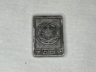 Star Wars Galactic Silver Credit Chip Piece, Real Prop Replica, Solid Metal, Signed, Numbered, Limited Edition