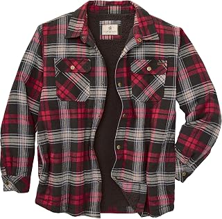 Legendary Whitetails Deer Camp Fleece Lined Flannel Shirt Jacket Jacket Homme