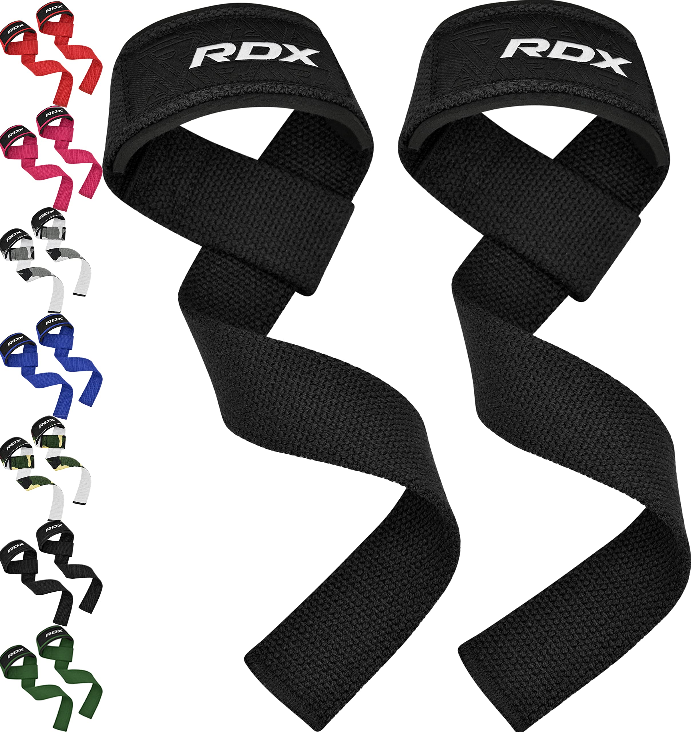 RDX Lifting Straps for Weightlifting –100% Cotton Heavy Duty Gym Wrist Strap wit