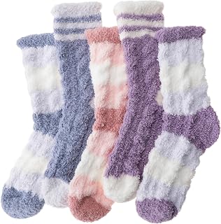 ANTSANG Womens Fuzzy Socks, Fluffy Cozy Winter Comfy Fleece Slipper Socks