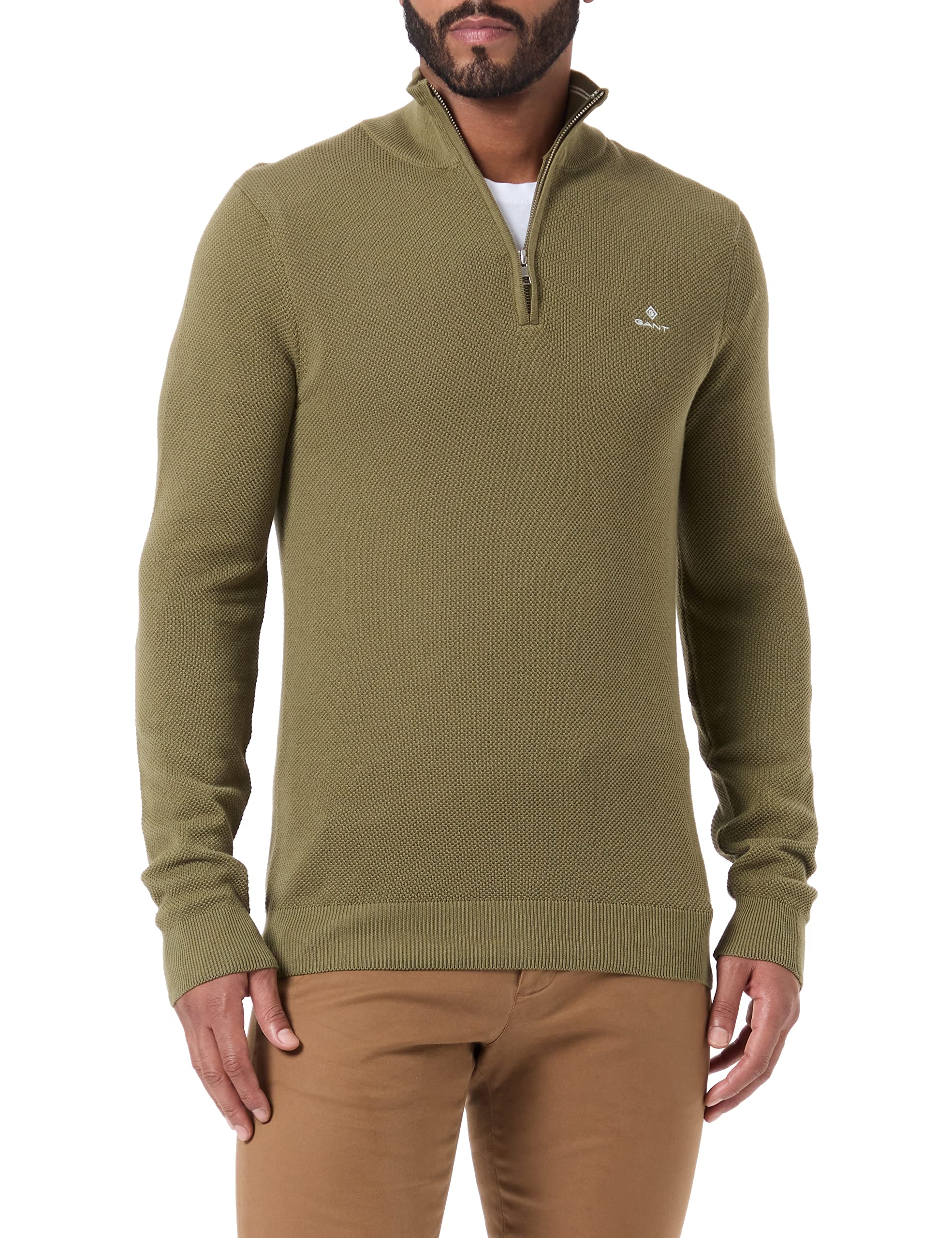 GANT Cotton Pique Half Zip Men's Pullover (Pack of 1)